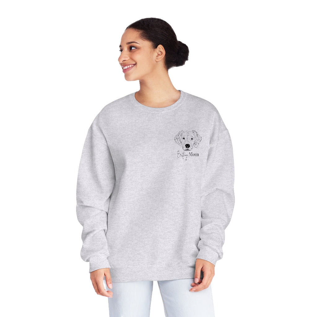 Brittany Spaniel Mom Crewneck Sweatshirt