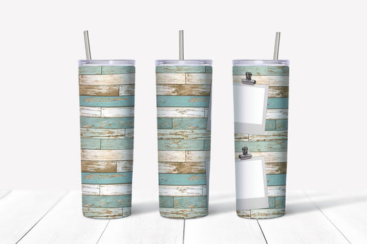Distressed Wood Picture Frame Tumblers