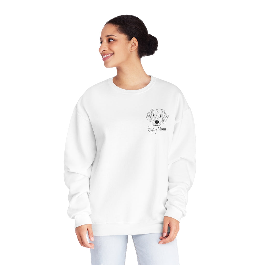 Brittany Spaniel Mom Crewneck Sweatshirt