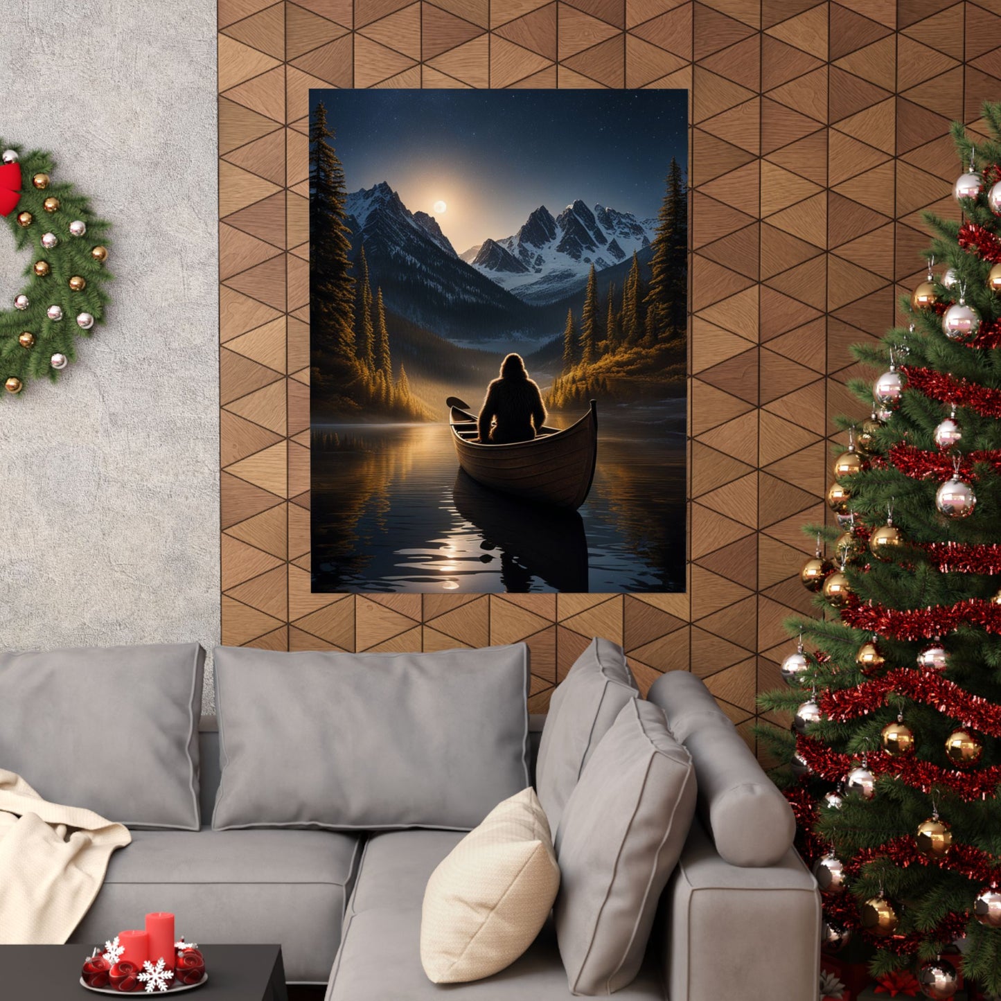 Sasquatch in a Canoe Poster
