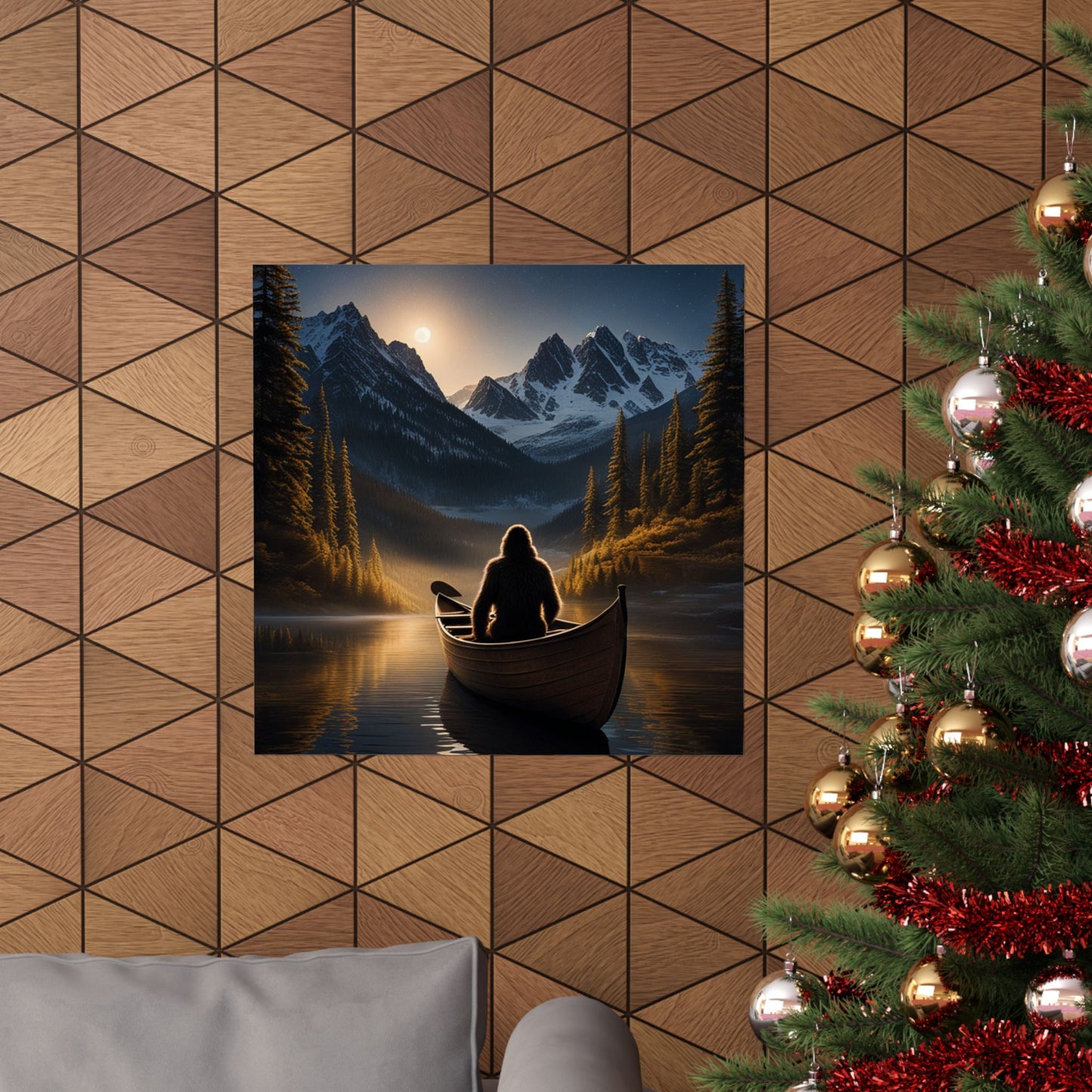 Sasquatch in a Canoe Poster