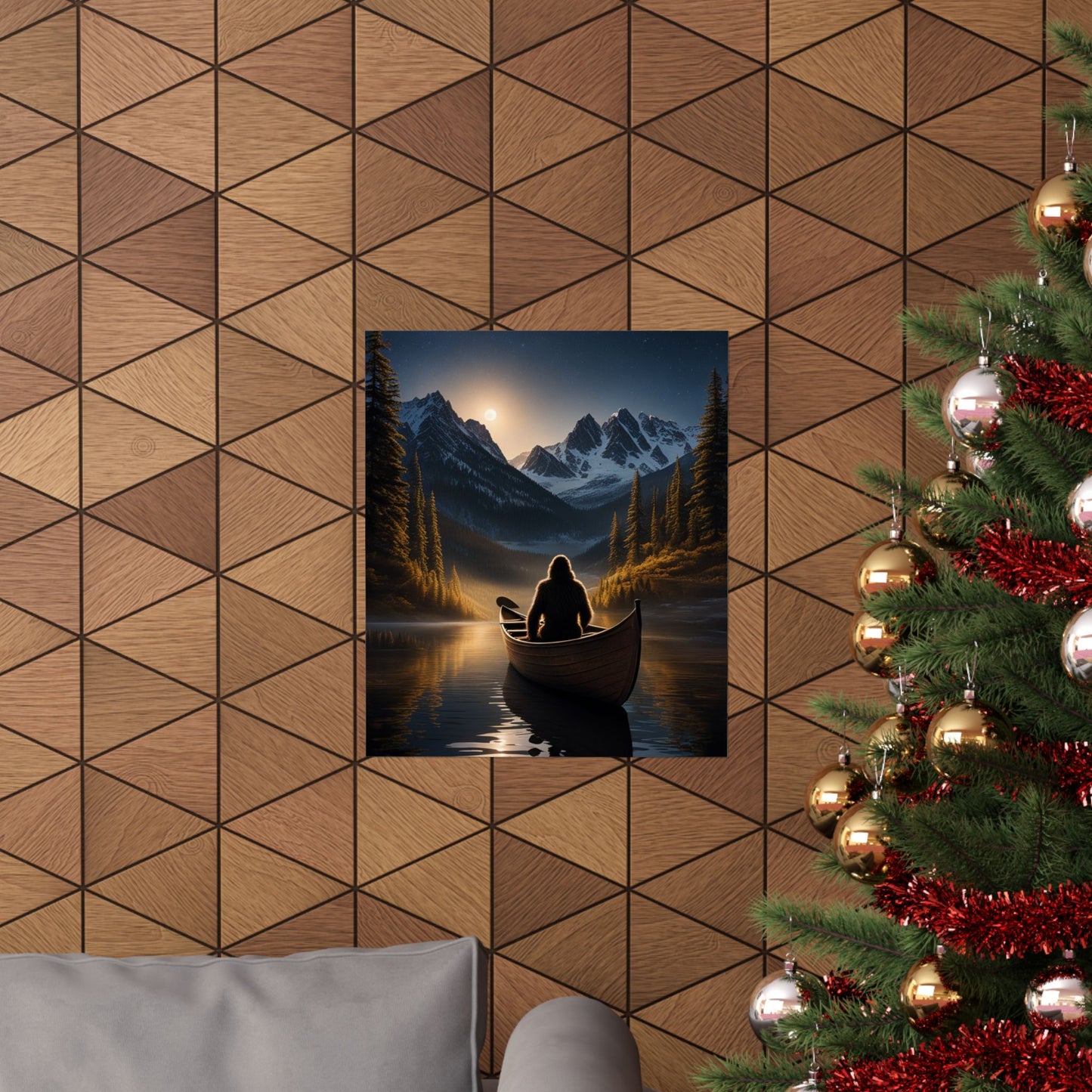 Sasquatch in a Canoe Poster