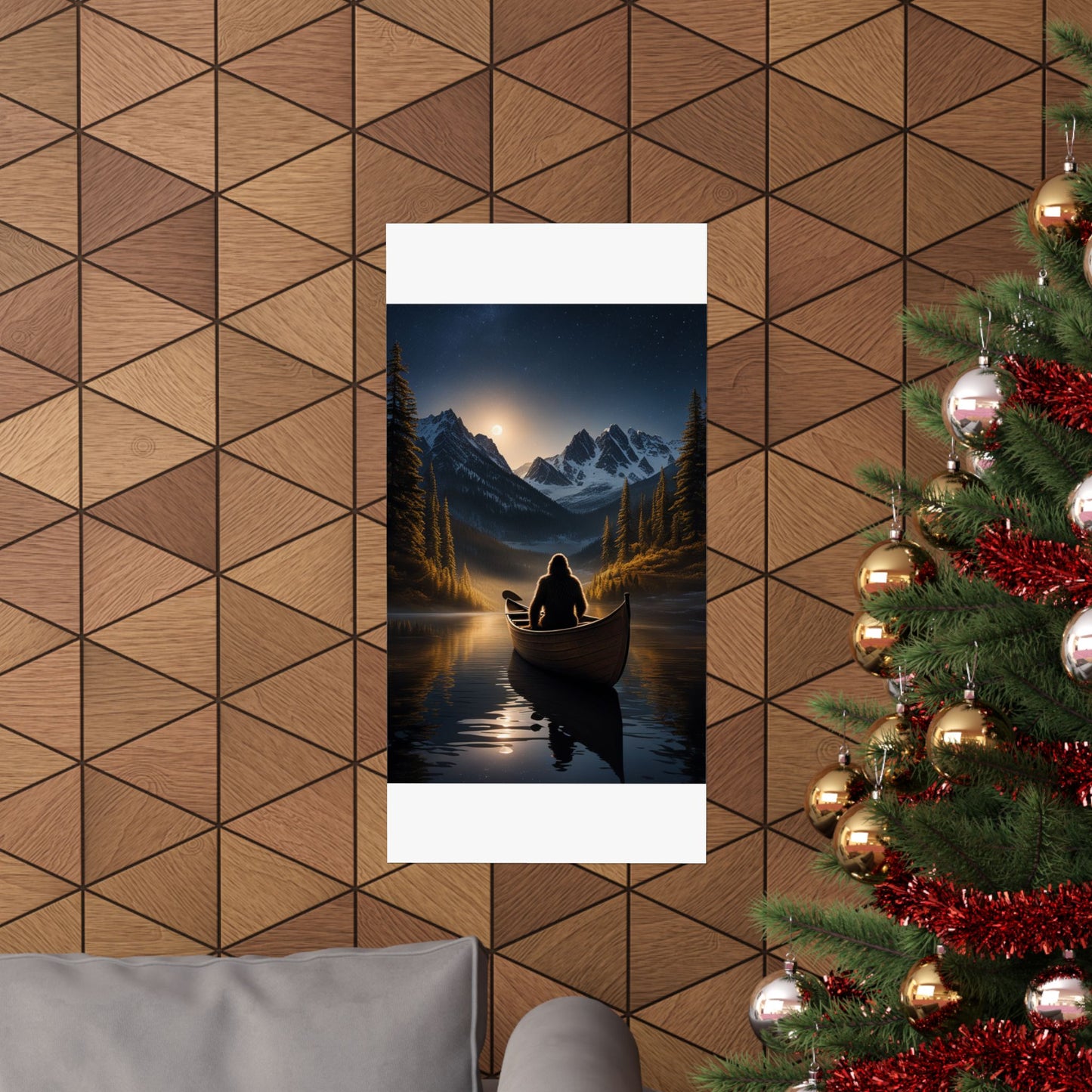 Sasquatch in a Canoe Poster