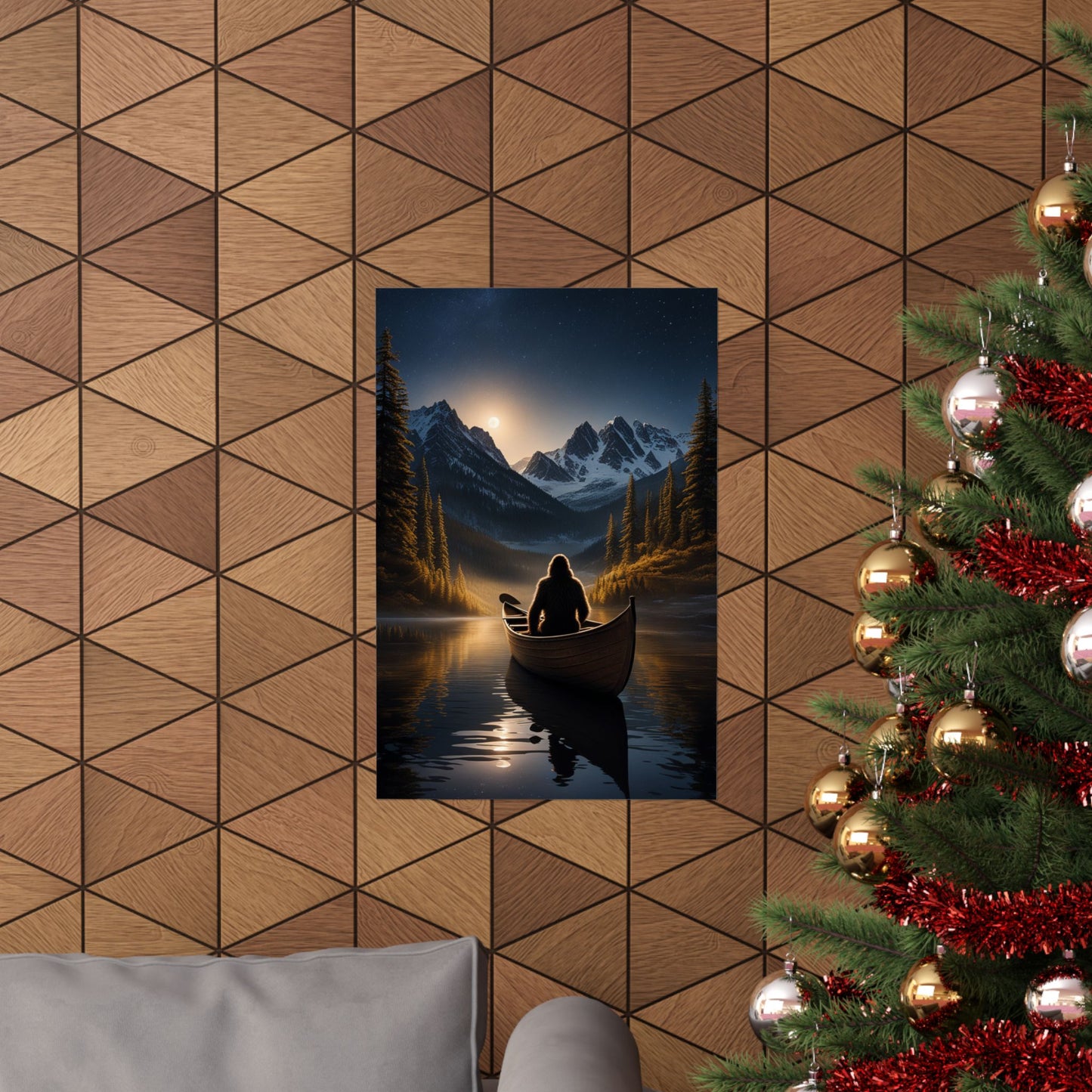Sasquatch in a Canoe Poster