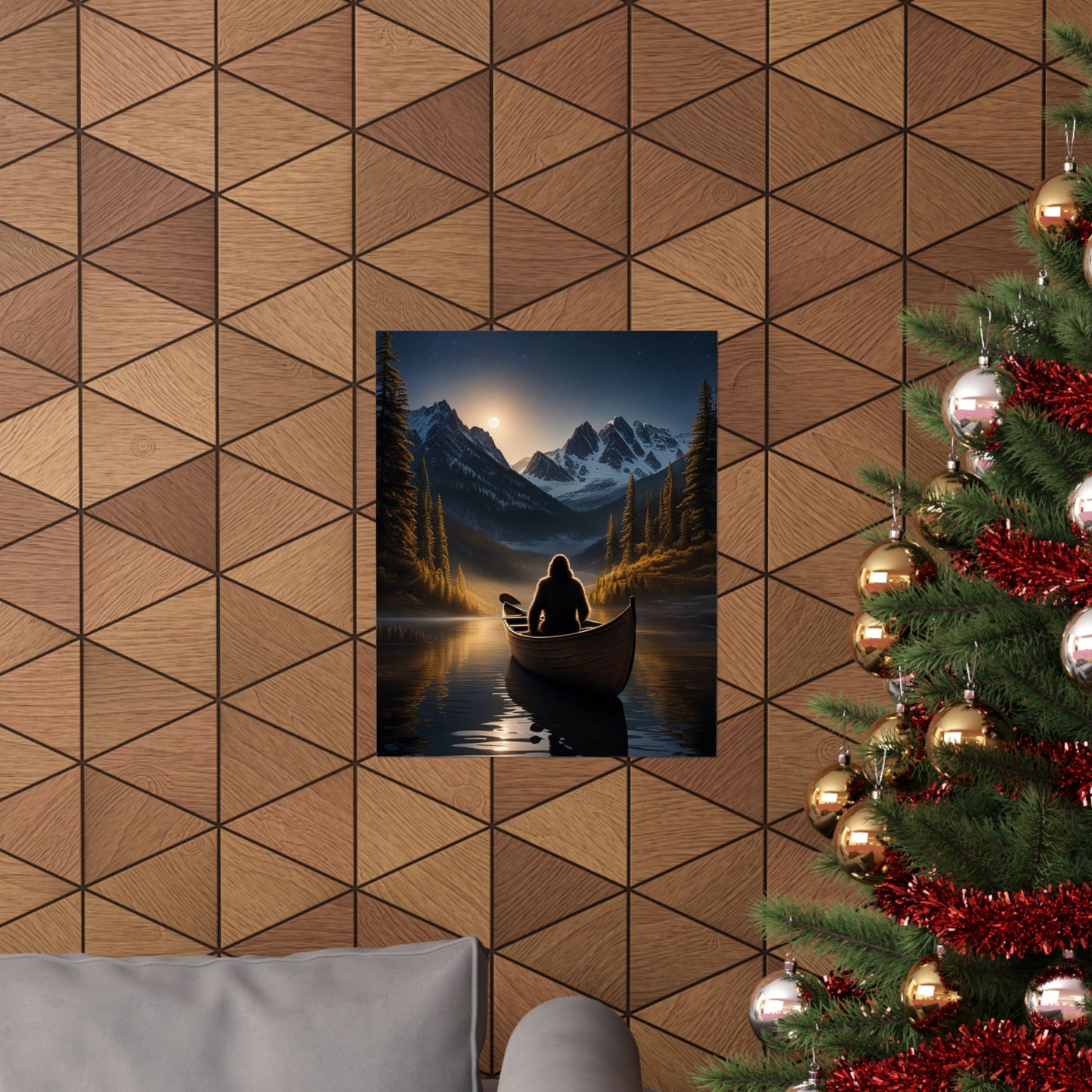 Sasquatch in a Canoe Poster