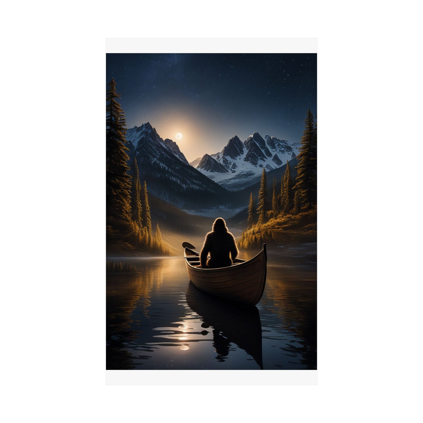Sasquatch in a Canoe Poster