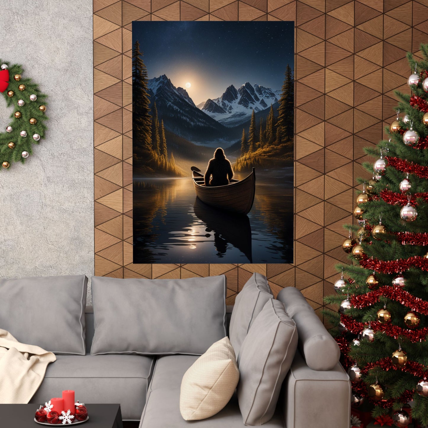 Sasquatch in a Canoe Poster