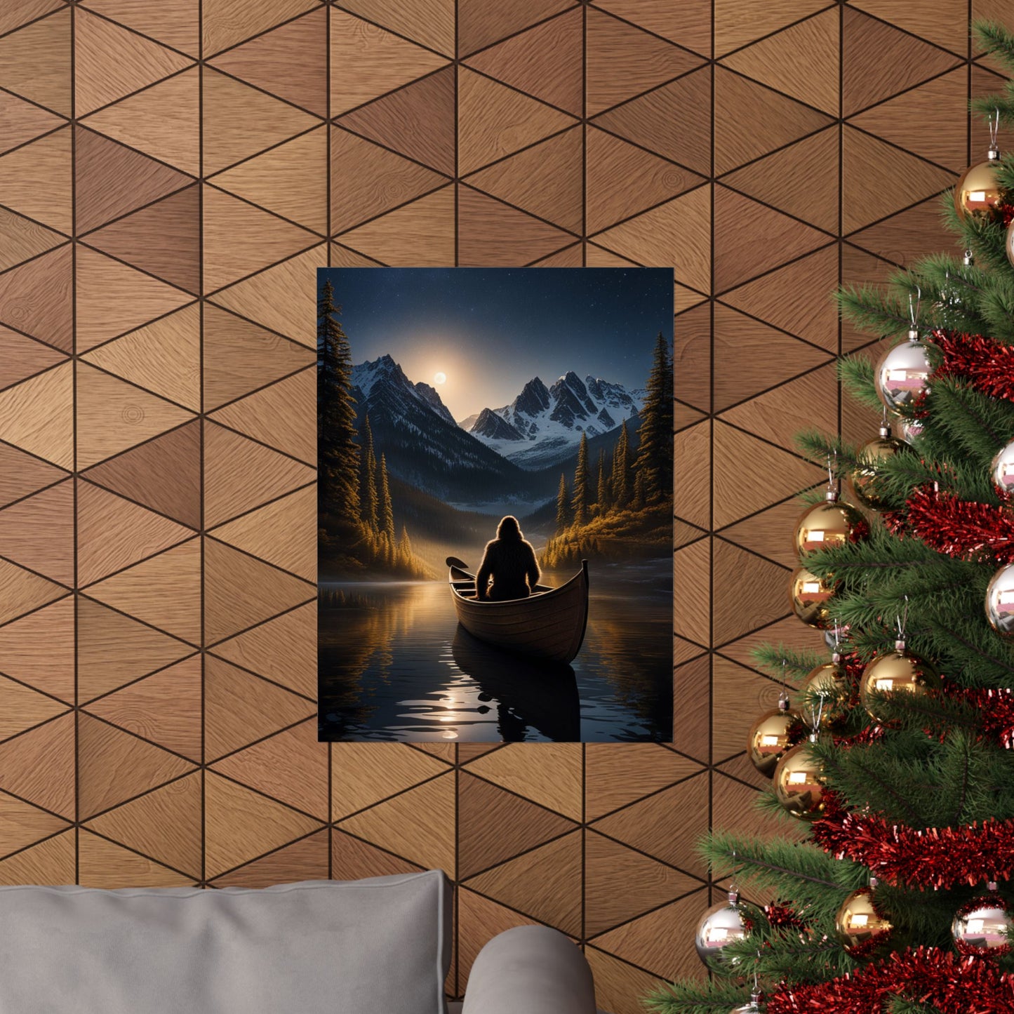 Sasquatch in a Canoe Poster
