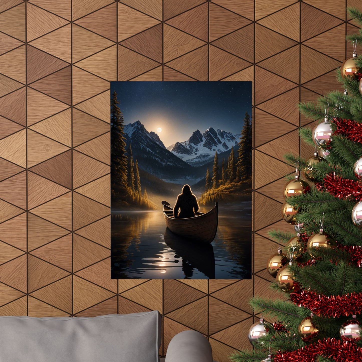 Sasquatch in a Canoe Poster