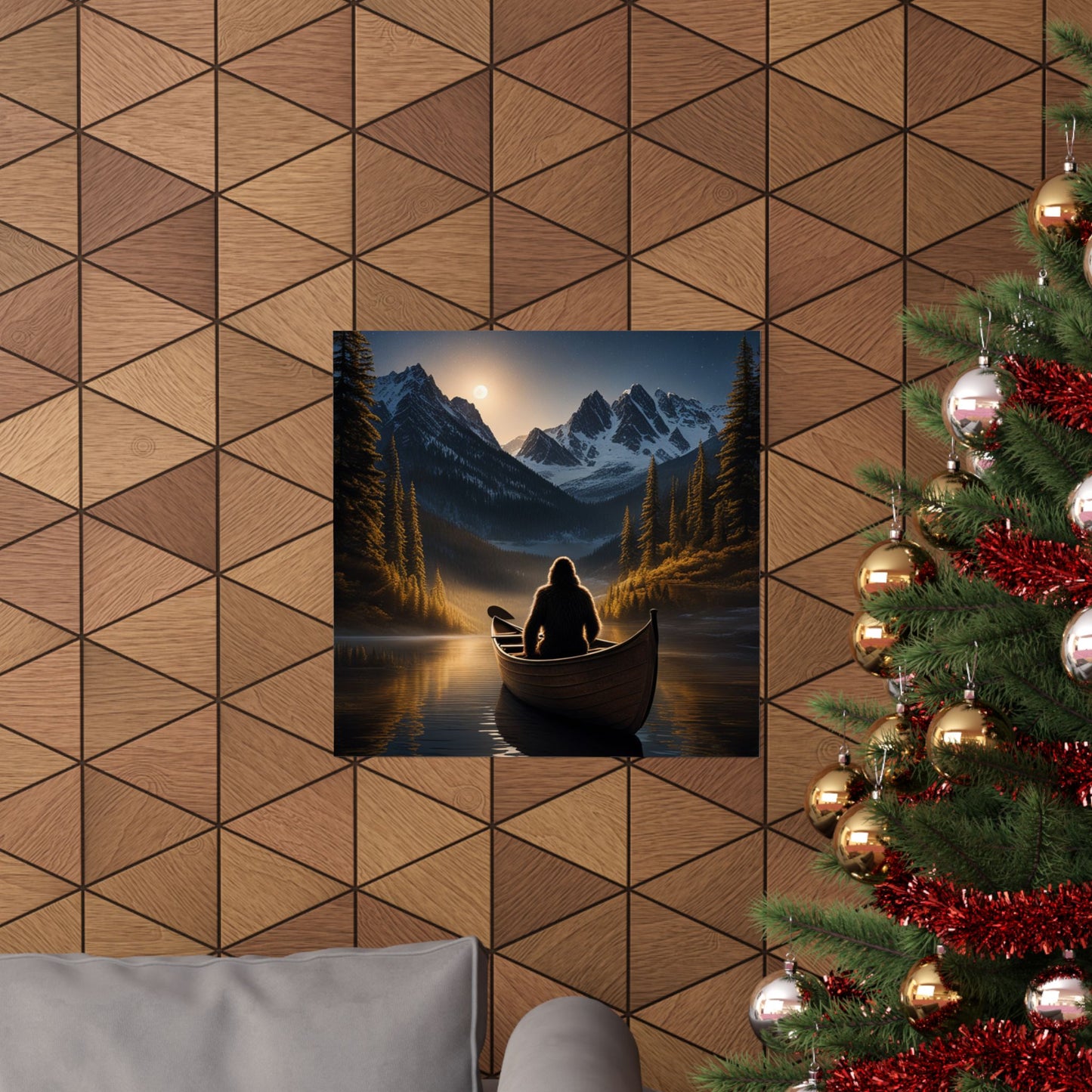 Sasquatch in a Canoe Poster