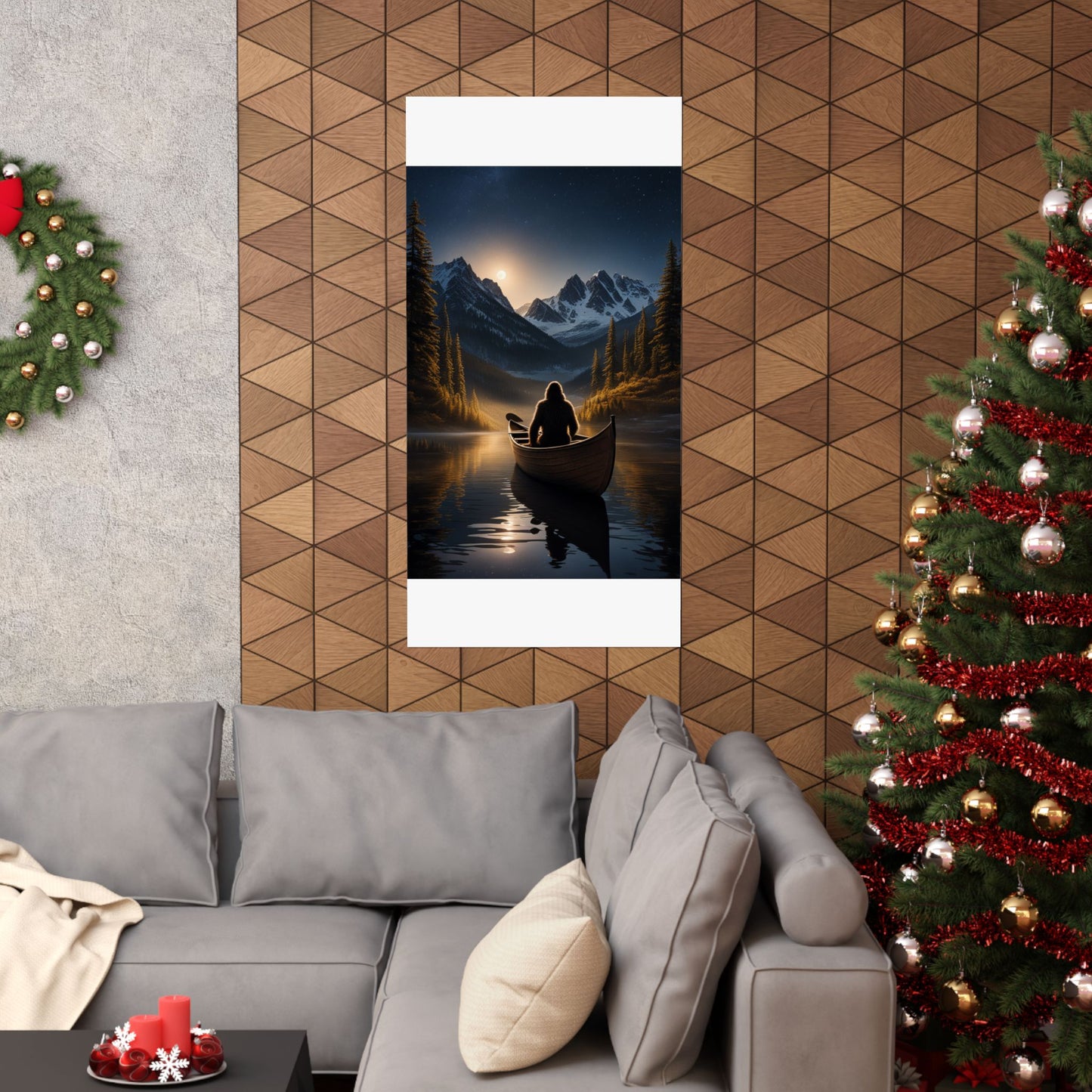 Sasquatch in a Canoe Poster
