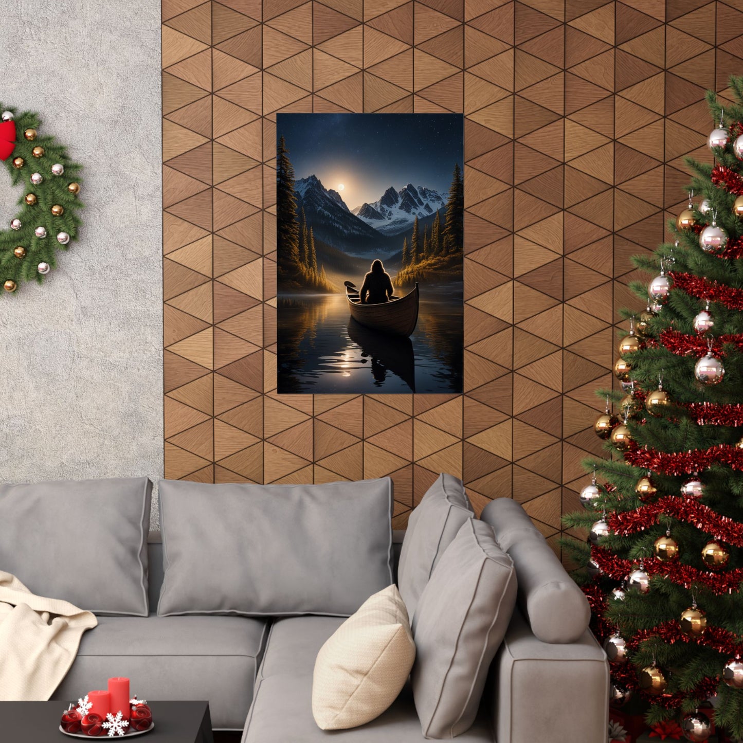 Sasquatch in a Canoe Poster