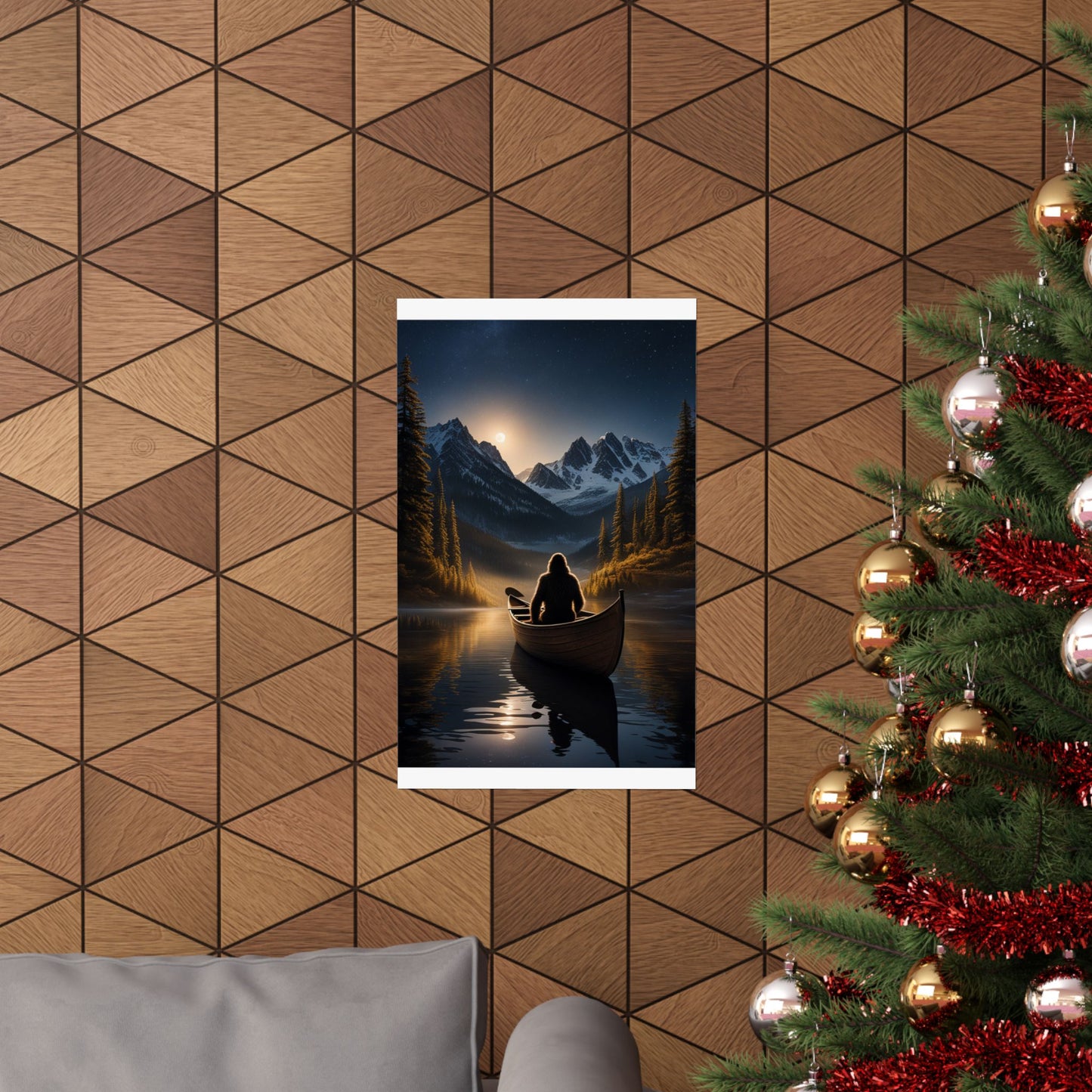 Sasquatch in a Canoe Poster