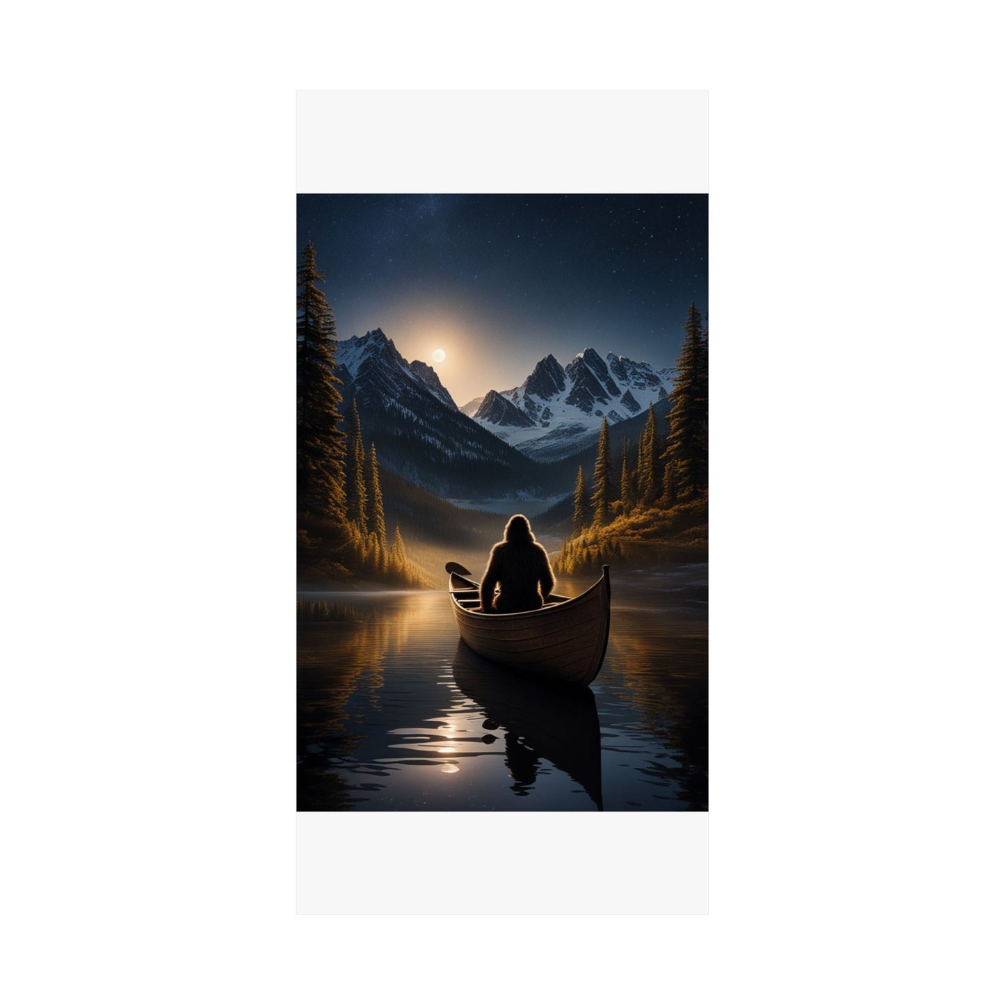 Sasquatch in a Canoe Poster