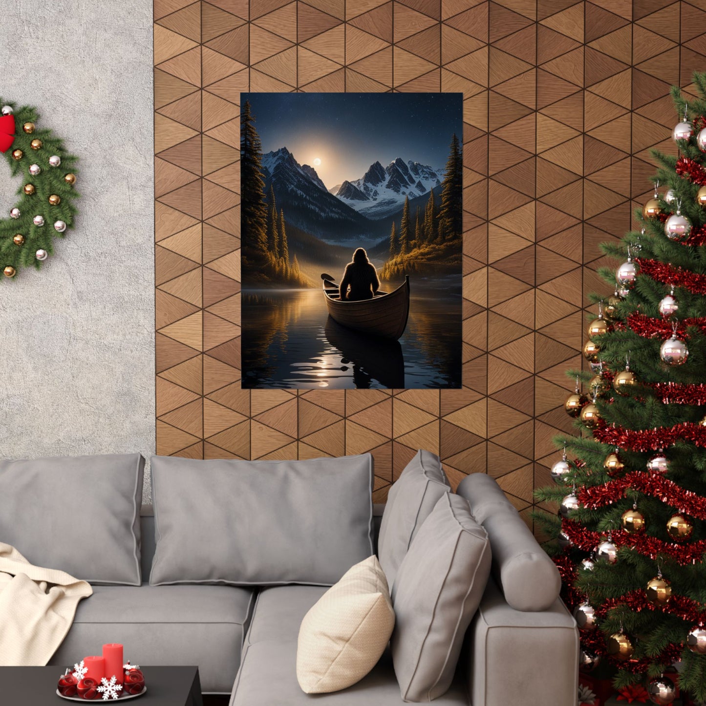 Sasquatch in a Canoe Poster