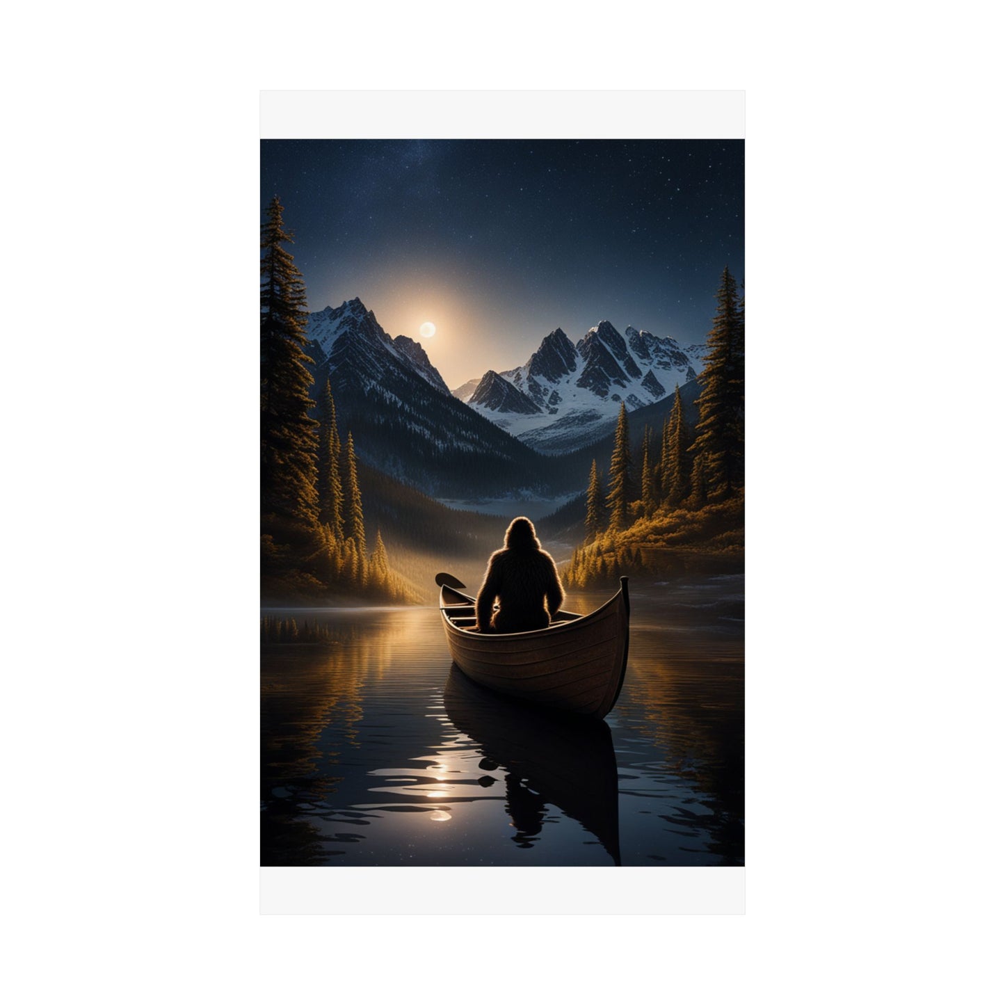 Sasquatch in a Canoe Poster