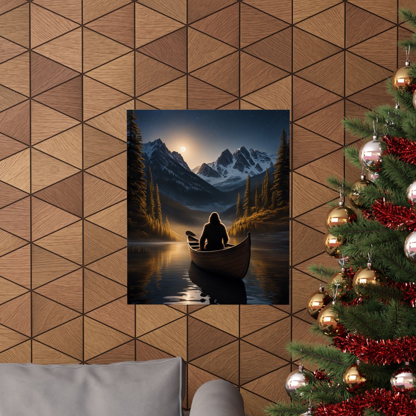 Sasquatch in a Canoe Poster