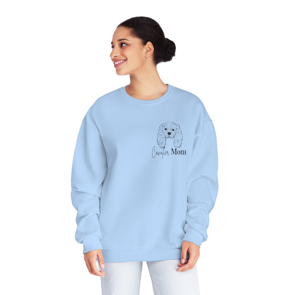 Cavalier Dog Mom Crewneck Sweatshirt